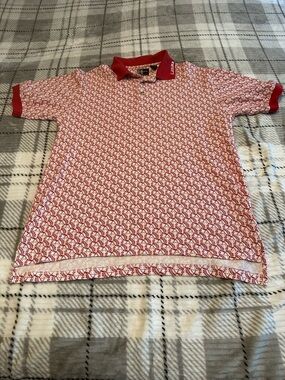 Vtg Alabama Crimson Tide Polo Shirt Size Med Chiliwear AOP Elephant Mascot Rare